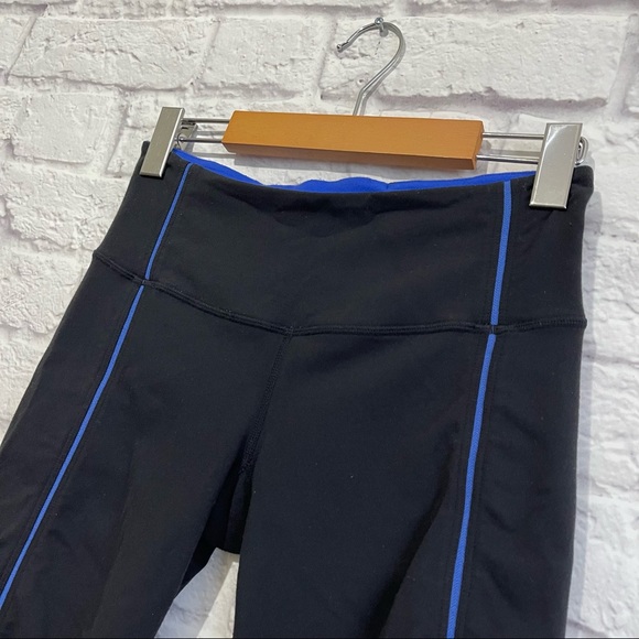 LULULEMON Black Shorts with Blue Stripe - Picture 3 of 5